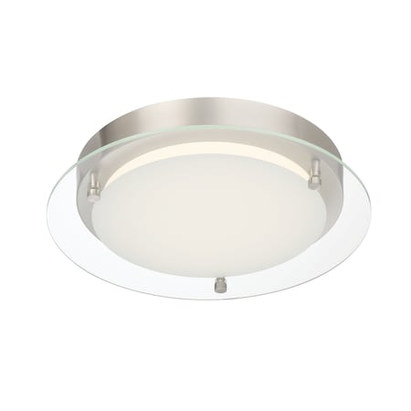 Designers Fountain Edge Lit LED 12 Inch Polished Nickel Flush Mount Ceiling Light LED1294-PN